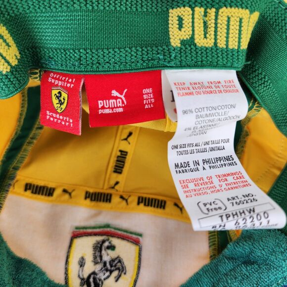Puma Ferrari Felipe Massa #6 Brazil F1 Hat Cap Yellow Green Official Scuderia - Picture 10 of 12